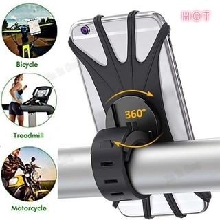 360 Degree Rotation Silicone Bicycle Phone Holder Universal Motorcycle Handlebar Mount Fits