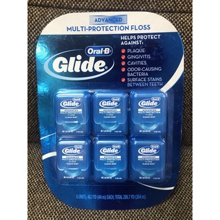 [ของแท้จากเมกา] ไหมขัดฟัน ออรัลบี ไกลด์ แอดวานซ์ 165/ชิ้น Glide Advanced Comfort Plus Floss Clean Mint 44m (Oral-B®)