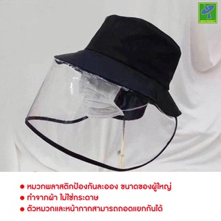 Mastersat หมวกพลาสติกป้องกันละออง ทำจากผ้า ไม่ใช่กระดาษ ขนาดของผู้ใหญ่ Cap for face shield Cap Hat For Protection