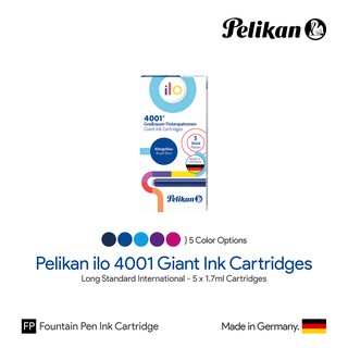 Pelikan ilo 4001 Giant Ink Cartridges - หมึกหลอดพีลิแกนไอโล 4001 ขนาดมาตรฐานยาว (บรรจุ 5 หลอด/กล่อง)