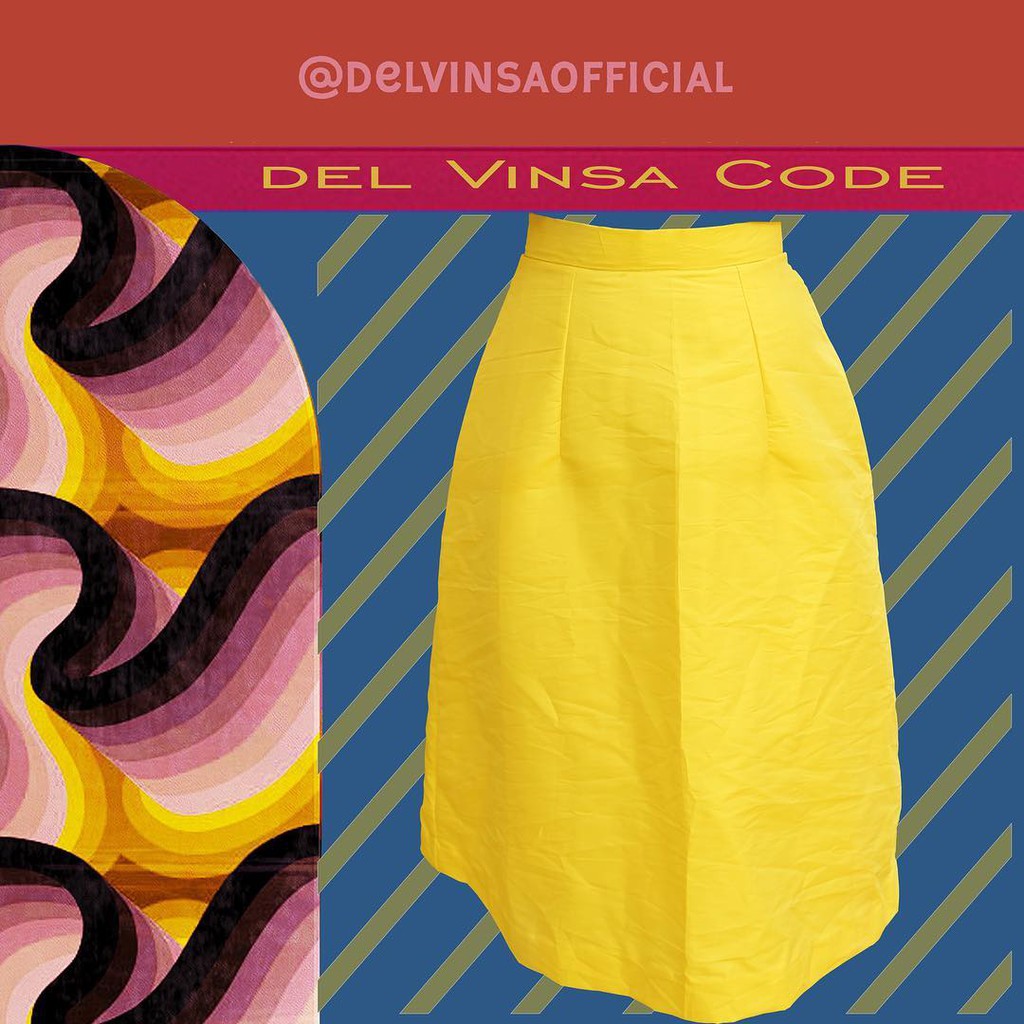 Delvinsa SHINE OWN ON ME SKIRT สีเหลืองสีเหลืองผู้ใหญ่กระโปรงที่ดีที่สุดที่สวยงาม ORI