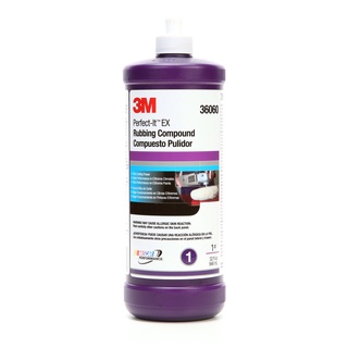 3M 6060 น้ำยาขัดหยาบ ชนิดลบรอยเส้นกระดาษทราย สีขาว เบอร์ 1 Perfect-It Rubbing Compound ขนาด 946 ml