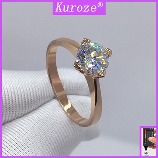 [Gra] แหวนแพลทินัมเปิดคลาสสิก Moissanite Pt950 สําหรับผู้หญิง