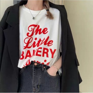 เสื้อยืดโอเวอร์​ไซส์​ The little bakery paris