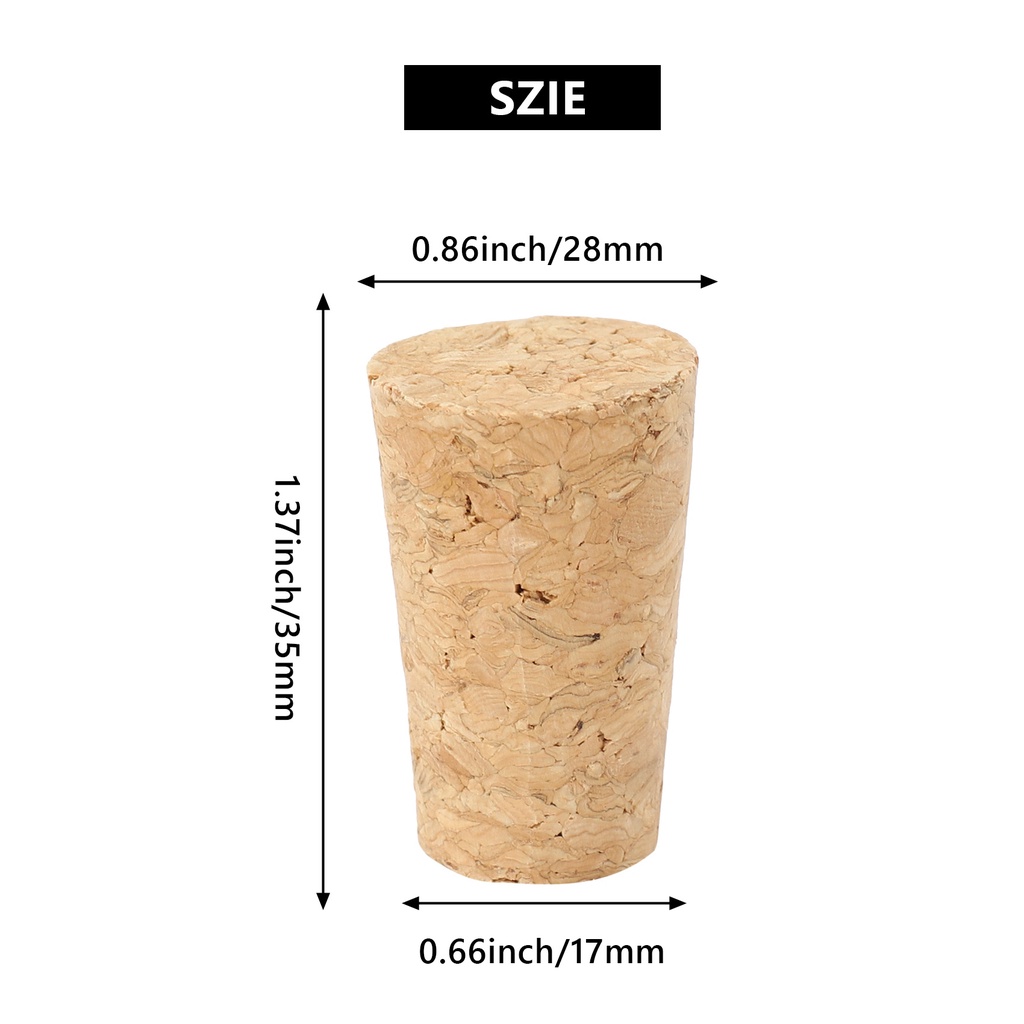 in stock】20Pcs/Lot Natural Wood Corks Wine Stopper Wood Bottle Stopper Cone Type Wine Bottle Corks Plug Sealing Cap Beer Bottle Corks - รูปที่ 4