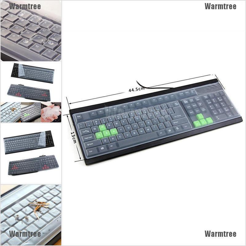 Warmtree ซิลิโคนคีย์บอร์ด ซิลิโคนป้องกันรอยสำหรับคีย์บอร์ดคอมพิวเตอร์ 1 ชิ้น