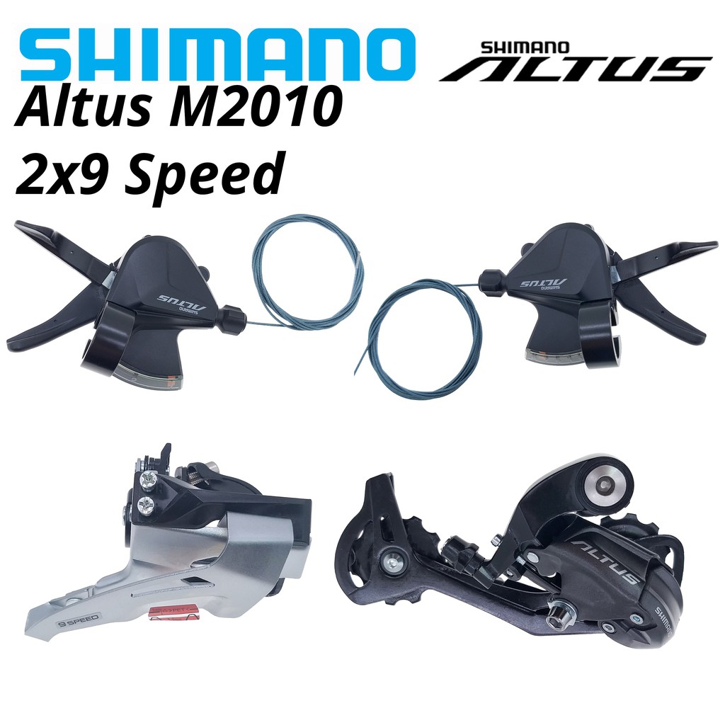 Mini Group Shimano ALTUS M2010 2x9 ความเร็ว (Handwheel + Disc Shifter FD-M2020 + Derailleur RD-M370)