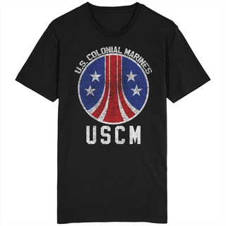 เสื้อยืดสีขาว - กราฟิกทีสหรัฐอเมริกานาวิกโยธินอาณานิคม Corps Uscm Ripley คนต่างด้าว Vs Predator แปล