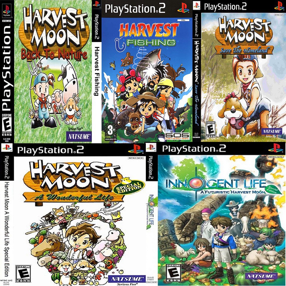 จอยเกมส์ ps2 แผ่นเกมส์ ps2 แผ่นเกมส์ PS2 (ส่งไว) Harvest Moon All (USA)