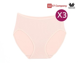 Wacoal Half Panty กางเกงใน แบบครึ่งตัว 3 ตัว สีเบจ (BE) รุ่น WU3287 ทรงบิกินี่ ขอบเรียบ Bikini วาโก้ หญิง ผู้หญิง