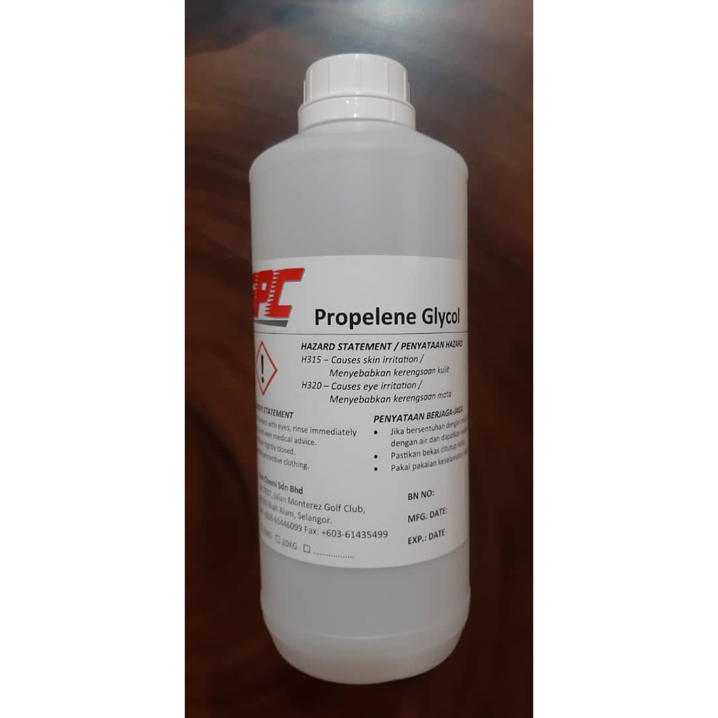 ( 1 ลิตร ) SPC PG Propylene Glycol (โพรเพน-1,2-ไดล PG ) 99.9% USP Food Grade Propina Glikol二pile ( 1