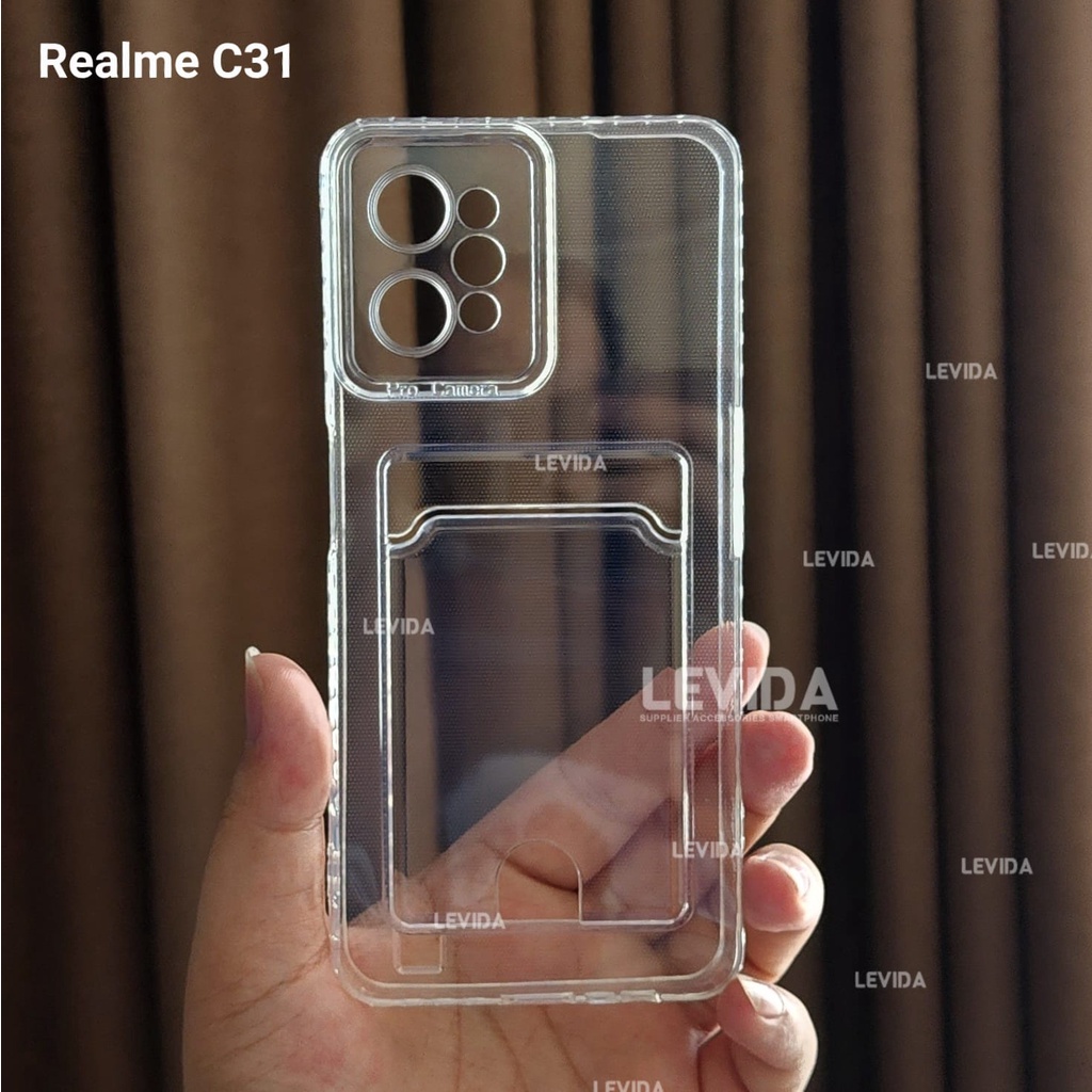 Realme C31 Card Case Clear / Clear Card Slot Case Realme C31