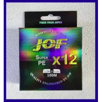 [[ PongFishing ]] สาย Super PE X-12 BY JOF  สายถัก12 ยาว 100ม. สายกลมแน่น  นุ่มเหนียว ทนการเสียดสีสูงมาก ต้องลอง...