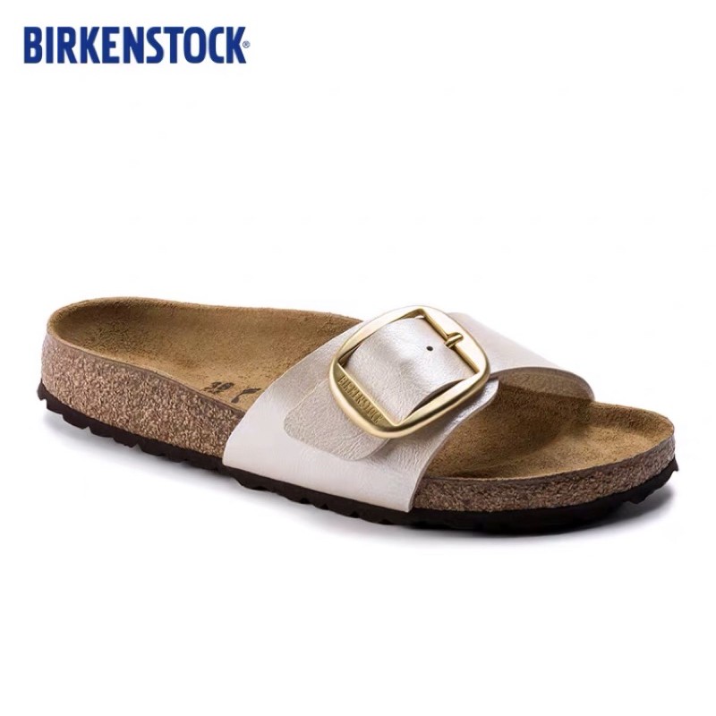 Birkenstock-Madrid Big Buckle Graceful Pearl White size 35-40