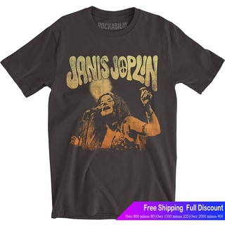 เสื้อยืดคอกลม พิมพ์ลาย impact Janis Joplin live fitted jersey สีดํา สําหรับผู้ชาย และผู้หญิง