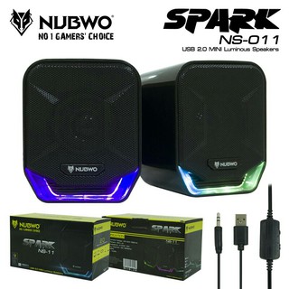 NUBWO ลำโพง ลำโพงคอมพิวเตอร์ ยูเอสบี USB Speaker รุ่น NS-11 (สีดำมีไฟสลับสวย)