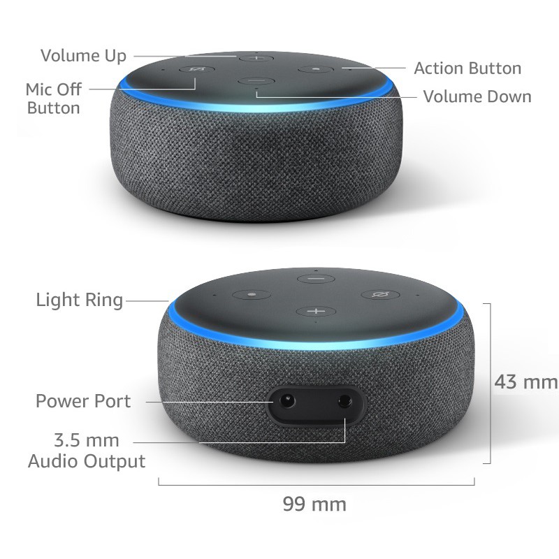 Amazon Echo Dot (3rd Generation:2020) - Smart Speaker Alexa Voice ...
