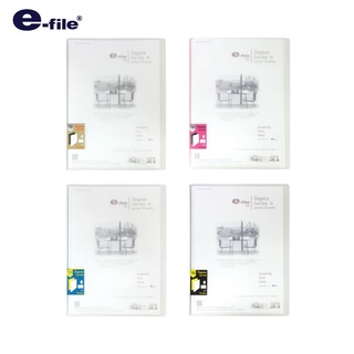 e-file (อี-ไฟล์) แฟ้มโฮลเดอร์เคลียร์บู๊ค 20 ซอง Made in Thailand (MiT) รหัส 79A