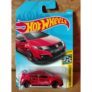 รถเหล็ก Hot wheels HONDA CIVIC TYPE R แดง