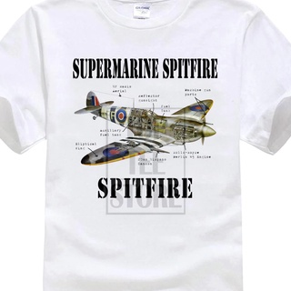 เสื้อยืดผ้าฝ้าย ❇Ww2 Supermarine Spitfire Men Tshirt Airshow T Shirt Airplane Aeroplane