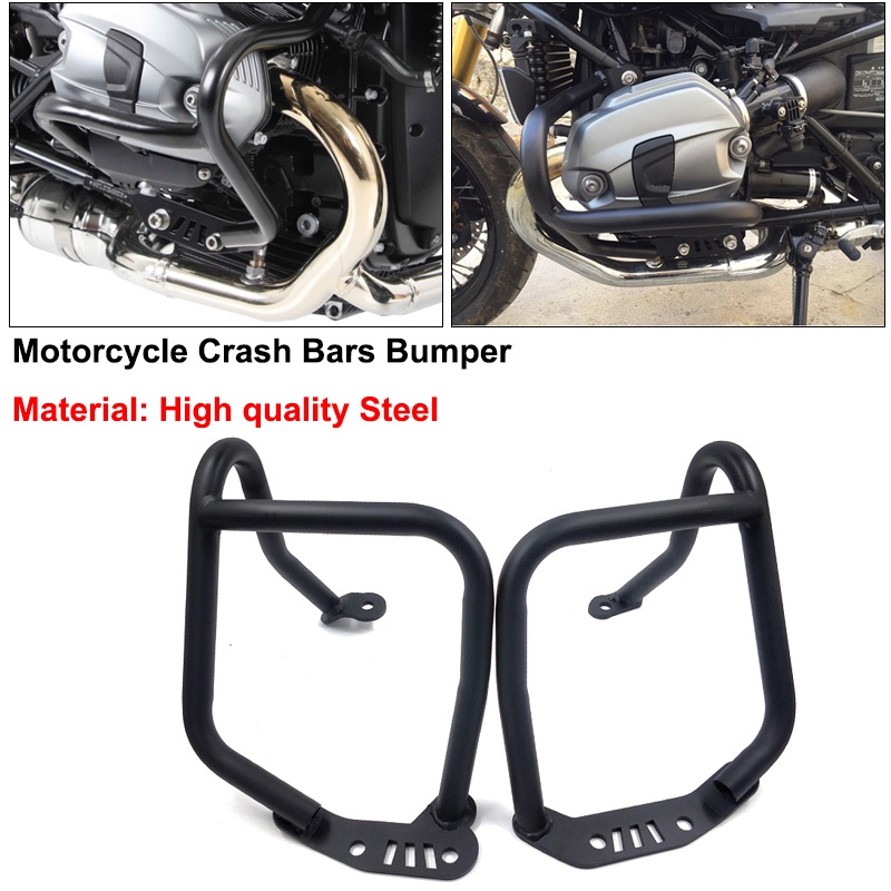 Motorcycle Crash Bars Engine Guard Bumper Frame Protector Slider For BMW R Nine T NineT R9T Racer Sc