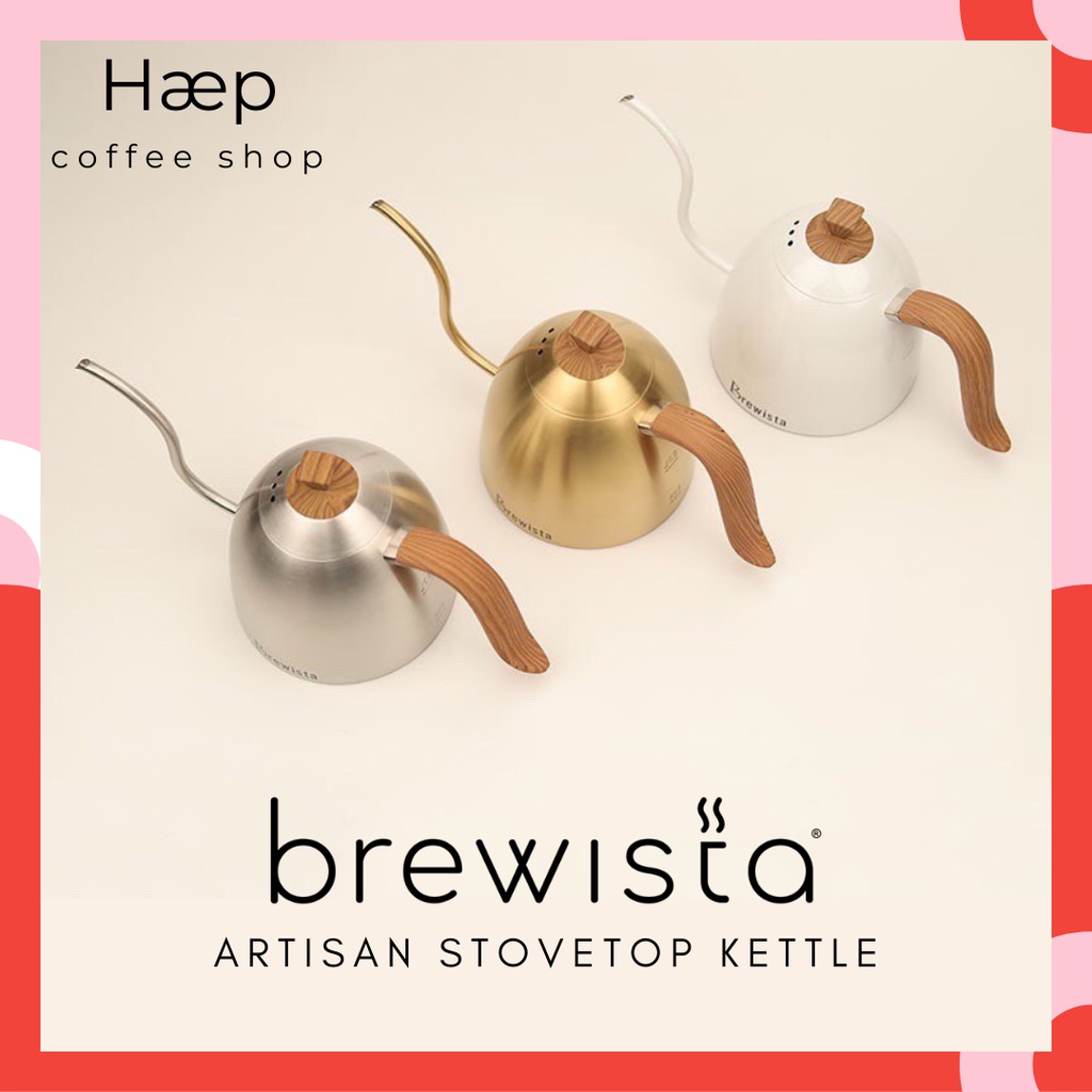 [พร้อมส่ง] BREWISTA Artisan Stovetop Gooseneck Kettle 700ml. กาดริป