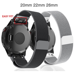 สายนาฬิกาข้อมือ สายสแตนเลสแม่เหล็ก แบบปลดเร็ว ขนาด 26 มม. 22 มม. สําหรับ Garmin Marq Gen2 Tactix 7 Pro Delta