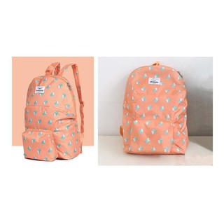 กระเป๋าเป้สะพายหลังแบบพับได้ (Orange / สีส้ม)