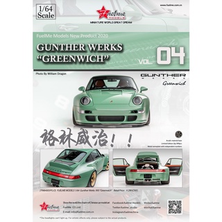 Fuelme 1/64 : FM64005PG-D : Gunther Werks 400R (993) Greenwich Olive