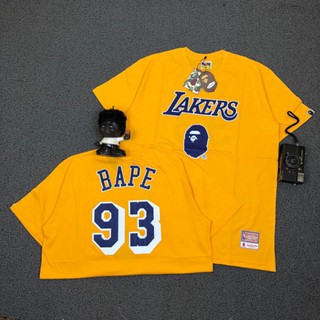 A BATHING APE เสื้อคลุมอาบน้ํา APE LAKERS 93 ของแท้ พรีเมี่ยม ขายดี