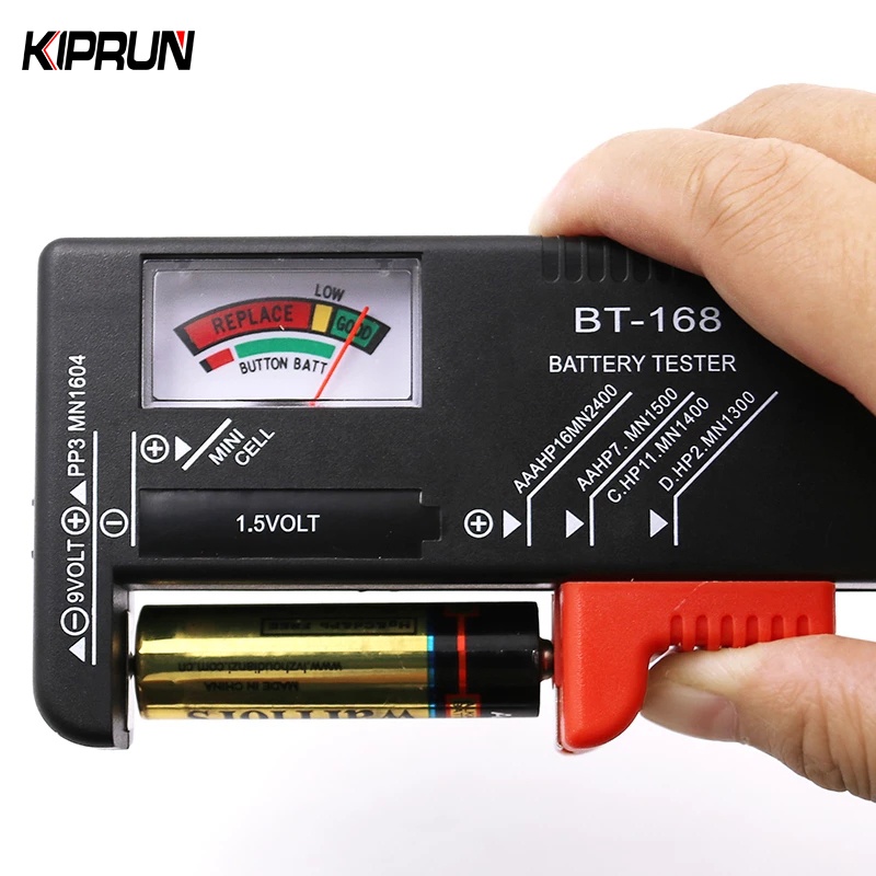 Kiprun เครื่องทดสอบความจุแบตเตอรี่ BT-168 AA AAA C D 9V 1.5V