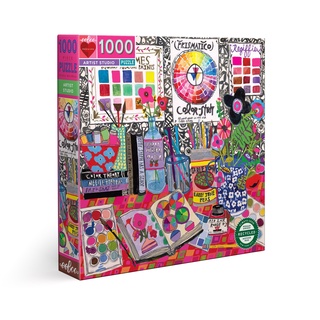 eeBoo Artist Studio 1000 Pc Sq Puzzle - จิ๊กซอว์รูปสตูดิโอภาพวาดแบบ 1000 ชิ้น