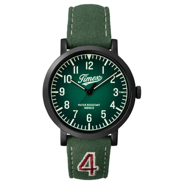 Timex TW2P83300 นาฬิกาข้อมือ สายหนัง สีเขียว สีดํา รับประกันหนึ่งปี