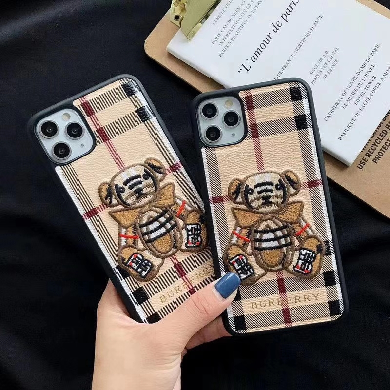 Burberry embroidered bear Phone Case for IPhoneX 6 6sp 7 8 plus XR