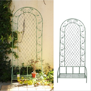 American-StyleGarden outdoor plant rose flower stand ชั้นวางกระถางต้นไม้เหล็กดัดสไตล์วินเทจ