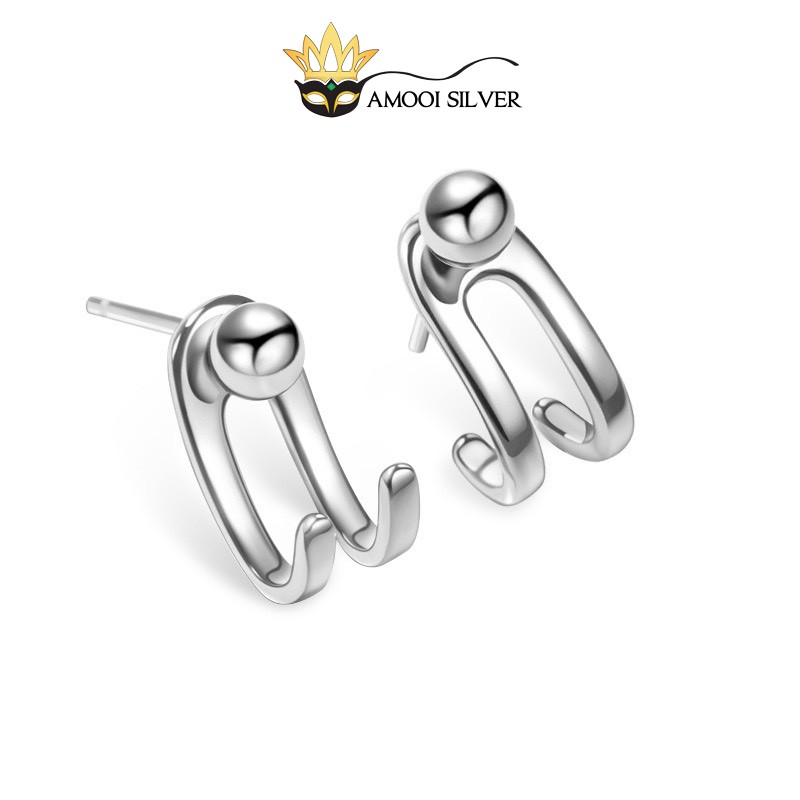 Bông tai bạc S925 chân cún dễ thương - Amooi Silver AB88
