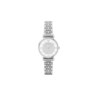 EMPORIO ARMANI นาฬิกาข้อมือผู้หญิง รุ่น AR1925 Gianni White Crystal Pave Dial - Silver