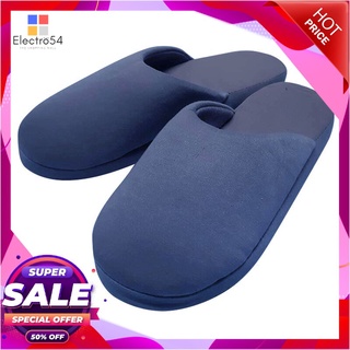 🔥The Best!! รองเท้า Slipper Plain K&amp;H รุ่น EMBOSS NP190303-1A (#41) ขนาด 22 x 7.1 x 27 ซม. สีน้ำเงิน