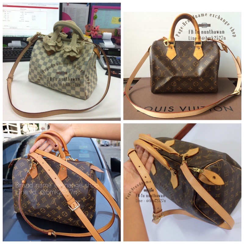 📮พร้อมส่งตลอด📮 สายคาวไฮด์ ผลิตจาก Cowhide สะพายปรับได้ ครอสบอดี้ หนังแท้  Lv pochette /speedy/alma
