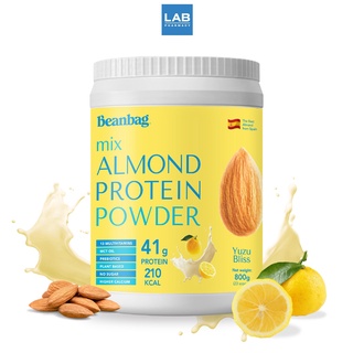 Beanbag Almond Protein Powder Yuzu Bliss 800g. - เครื่องดื่ม โปรตีน จากพืช ผสมอัลมอนด์ชนิดผง ตรา บีนแบ็ก รส ยูซึ บลิส 800 กรัม