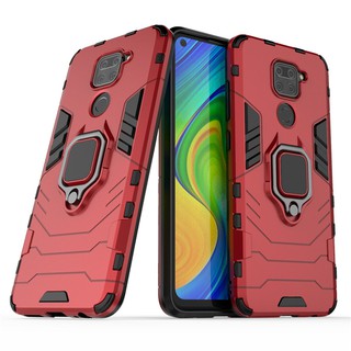 เคส Redmi Note 9 ฮาร์ดเคสกันกระแทกเคสโทรศัพท์ Hybrid Armor Shockproof Ring Case Redmi Note 9Cover Stand