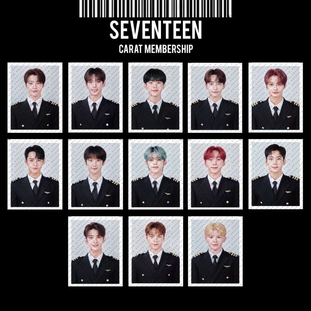 SEVENTEEN CARAT MEMBERSHIP KIT ID PHOTO SET (UNOFFICIAL)