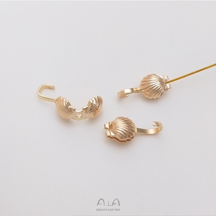 ❤️เครื่องประดับ DIY❤️ตะขอเข็มขัดชุบทอง 14K รูปดาวห้าแฉกรูปหัวใจดาว【เชื่อมต่อหัวเข็มขัด/หัวเข็มขัดหาง】