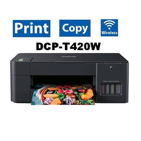ปริ้นเตอร์ Printer เครื่องพิมพ์ Brother DCP-T420W Ink Tank Wifi  พร้อมหมึกพรีเมี่ยมพร้อมใช้งาน **