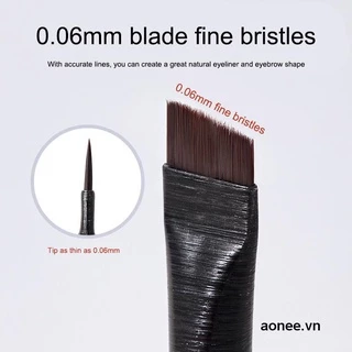 💖ใบมีดเอียงหัวเรียวขนแปรง Contour คิ้วแปรงเครื่องมือความงามแบบพกพา