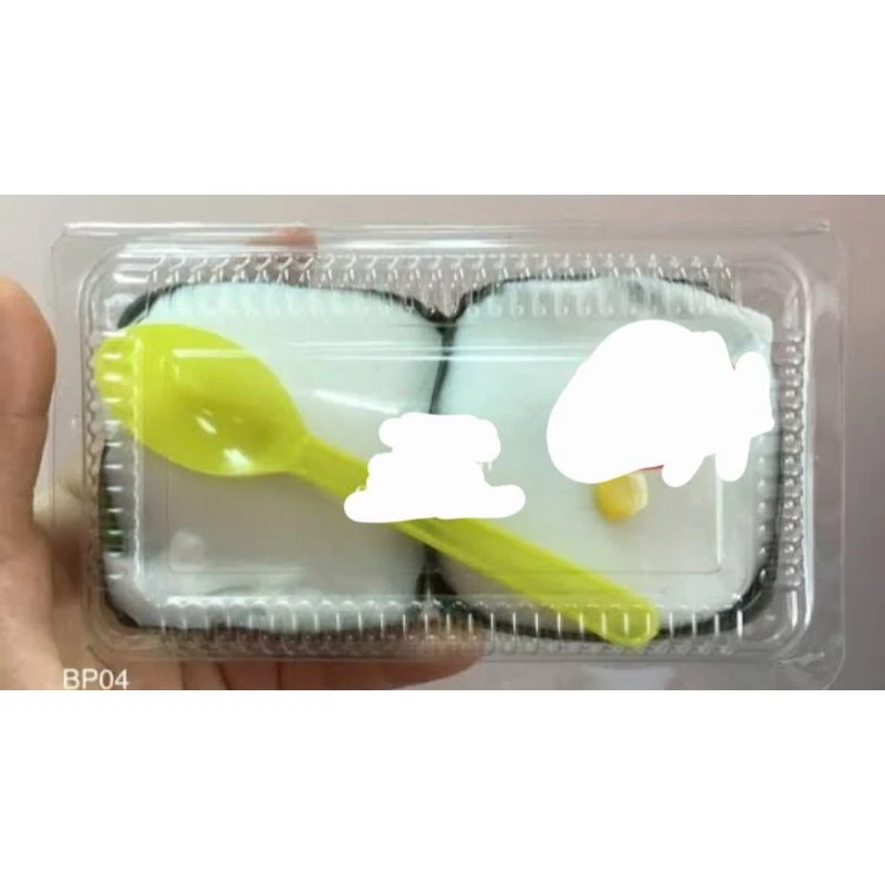 กล่องพลาสติกใส [ BP 04 ] มี100 กล่อง ฝาพับ ใส่ขนมตะโก้ ขนมต้ม ขนมเดลิเวอรี่ ของฝาก ตามต้องการ