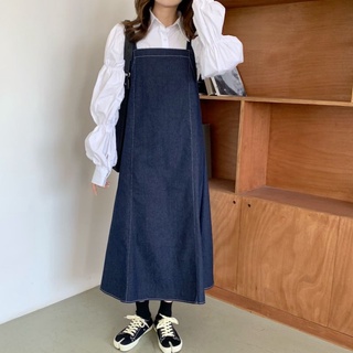 DENIM BIB DRESS ส่งต่อ