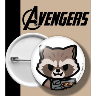 เข็มกลัด การ์ตูน อเวนเจอร์ส อินฟินิตี้วอร์ส BADGE AVENGERS INFINITY WARS AVENGER 3 ROCKET RACCOON ร็อคเก็ต แร็คคูน