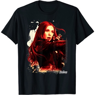 แขนสั้นcrew neckเสื้อยืด พิมพ์ลายกราฟิก Marvel Infinity War Scarlet Witch Portrait สําหรับผู้ใหญ่S-XXXXL