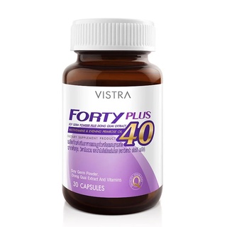 Vistra Forty Plus วิสทร้า ฟอร์ที พลัส ลดอาการก่อนวัยทอง วัยทอง ดูแลสมดุลฮอร์โมน ขนาด 30 เม็ด 16556